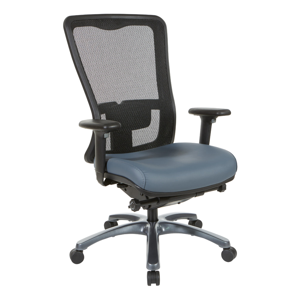 ProGrid® High Back Managers Chair with Antimicrobial Vinyl Seat, 3-Way Adjustable Arms and Seat Slider