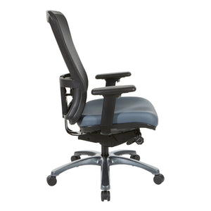 ProGrid® High Back Managers Chair with Antimicrobial Vinyl Seat, 3-Way Adjustable Arms and Seat Slider