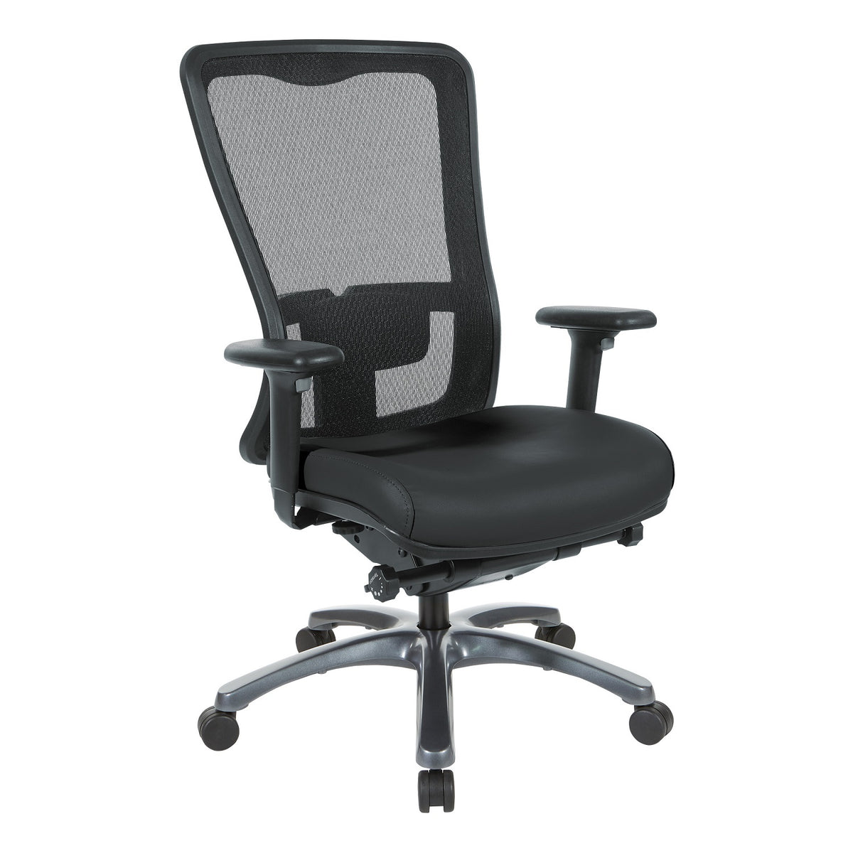 ProGrid® High Back Managers Chair with Antimicrobial Vinyl Seat, 3-Way Adjustable Arms and Seat Slider