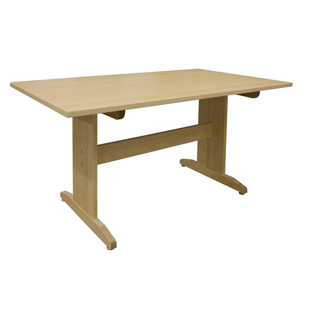 Art Table, 42" x 72" Maple Grain Patterned HPL Top, 36" High