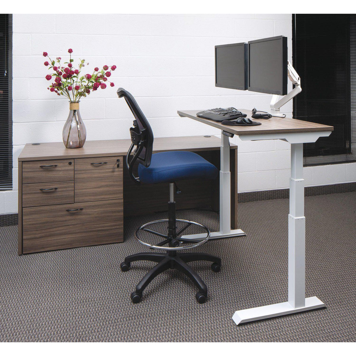 Ascend II 3-Stage Electric Height Adjustable Rectangular Tables ...