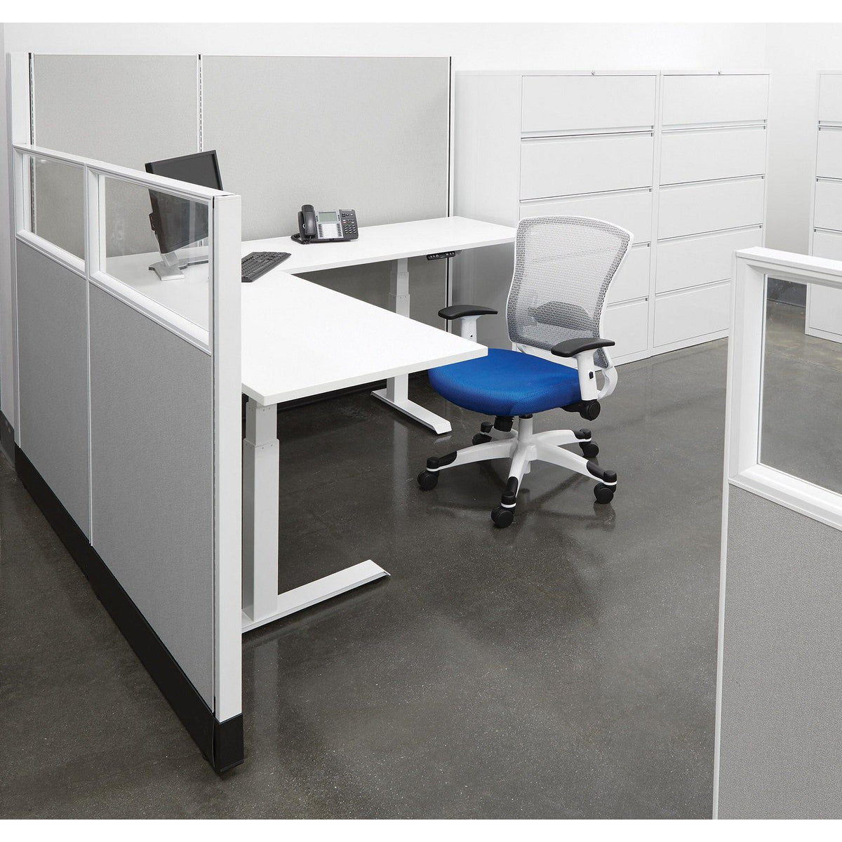 Ascend II 3-Stage Electric Height Adjustable L-Shape Tables