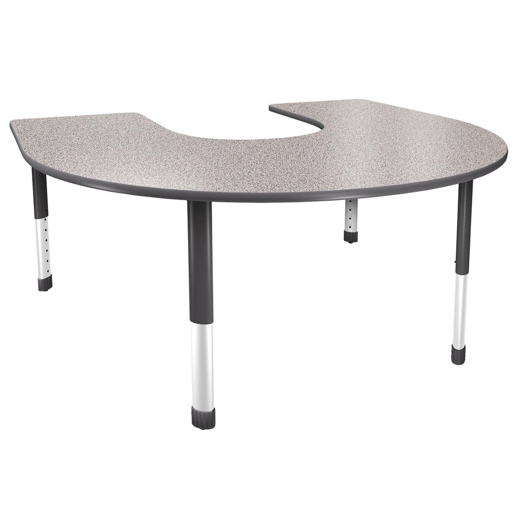 Adjustable Height Horseshoe Activity Table - 60W x 66L