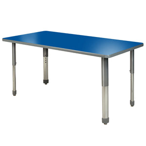 Aero Activity Table, 24" x 48" Rectangle, Oval Adjustable Height Legs