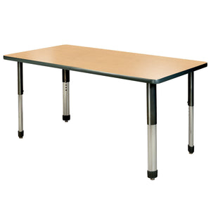Aero Activity Table, 36" x 60" Rectangle, Oval Adjustable Height Legs