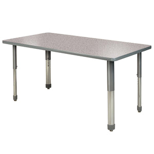 Aero Activity Table, 24" x 48" Rectangle, Oval Adjustable Height Legs