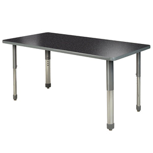 Aero Activity Table, 36" x 72" Rectangle, Oval Adjustable Height Legs