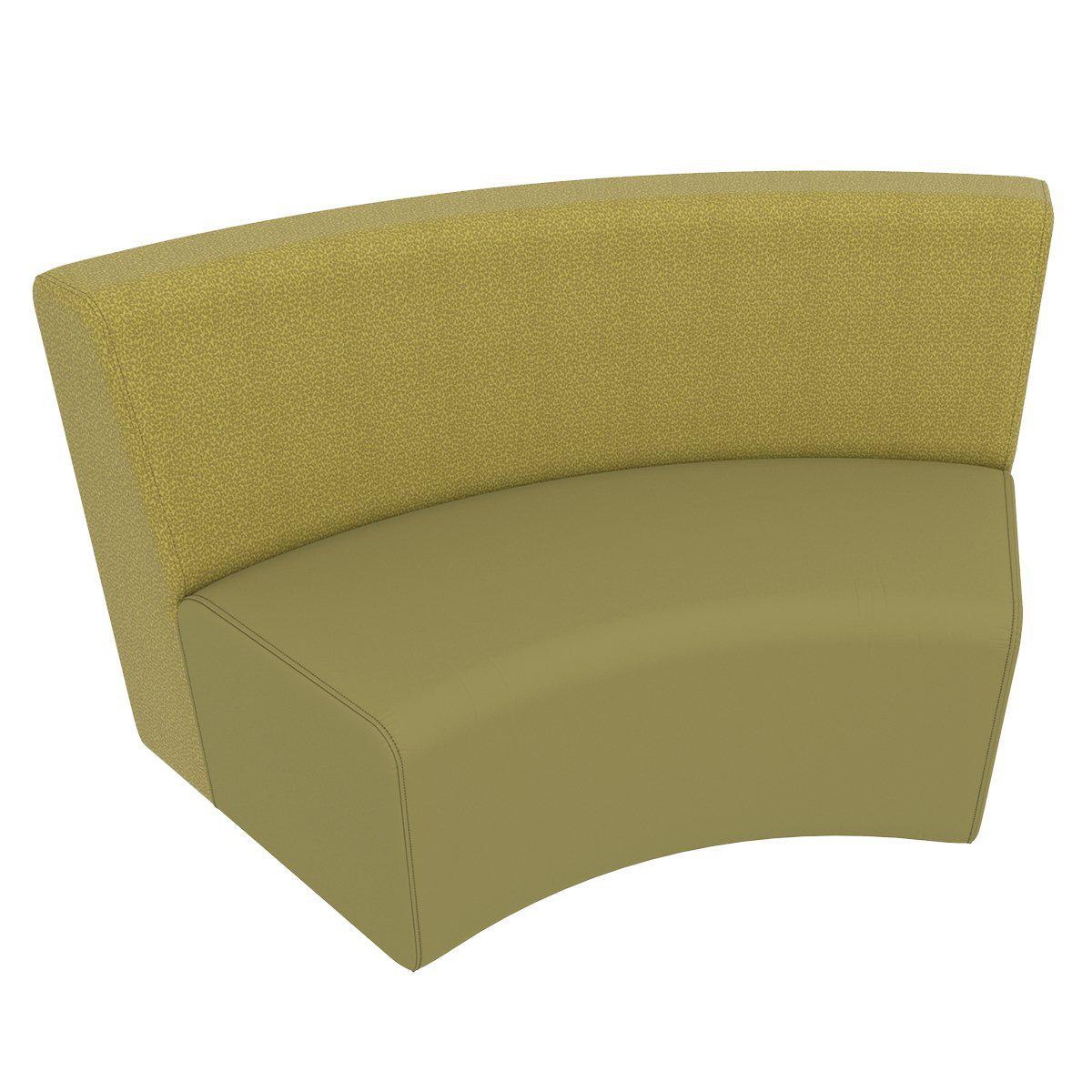 Fomcore Armless Series Sofa Curved In with 100% ALL-FOAM CORE, Antibacterial Vinyl Seat with Patterned Vinyl Back, LIFETIME WARRANTY, FREE SHIPPING