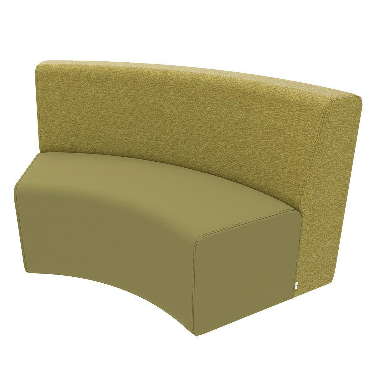 Fomcore Armless Series Sofa Curved In with 100% ALL-FOAM CORE, Antibacterial Vinyl Seat with Patterned Vinyl Back, LIFETIME WARRANTY, FREE SHIPPING