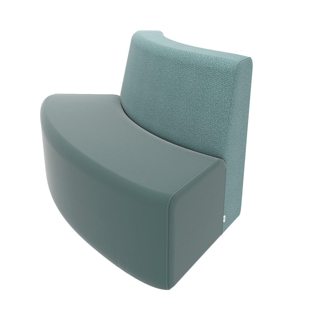 Fomcore Armless Series Sofa Curved Out with 100% ALL-FOAM CORE, Antibacterial Vinyl Upholstery, LIFETIME WARRANTY, FREE SHIPPING