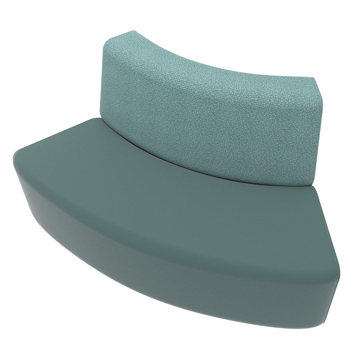 Fomcore Armless Series Sofa Curved Out with 100% ALL-FOAM CORE, Antibacterial Vinyl Seat with Patterned Vinyl Back, LIFETIME WARRANTY, FREE SHIPPING