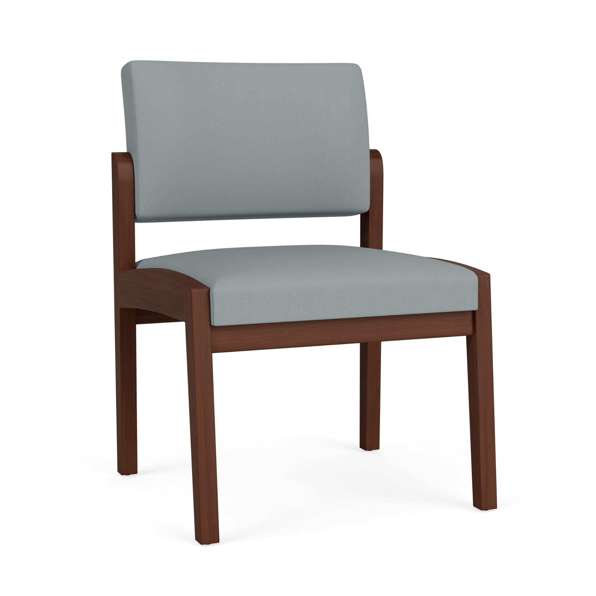 Lenox Wood Collection Reception Seating, Armless Guest Chair, Standard Vinyl Upholstery, FREE SHIPPING
