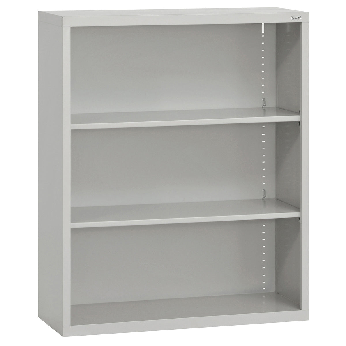 Elite Series Welded Steel 3-Shelf Bookcase, 2 Adjustable Shelves and Bottom Shelf, 36" W x 12" D x 36" H