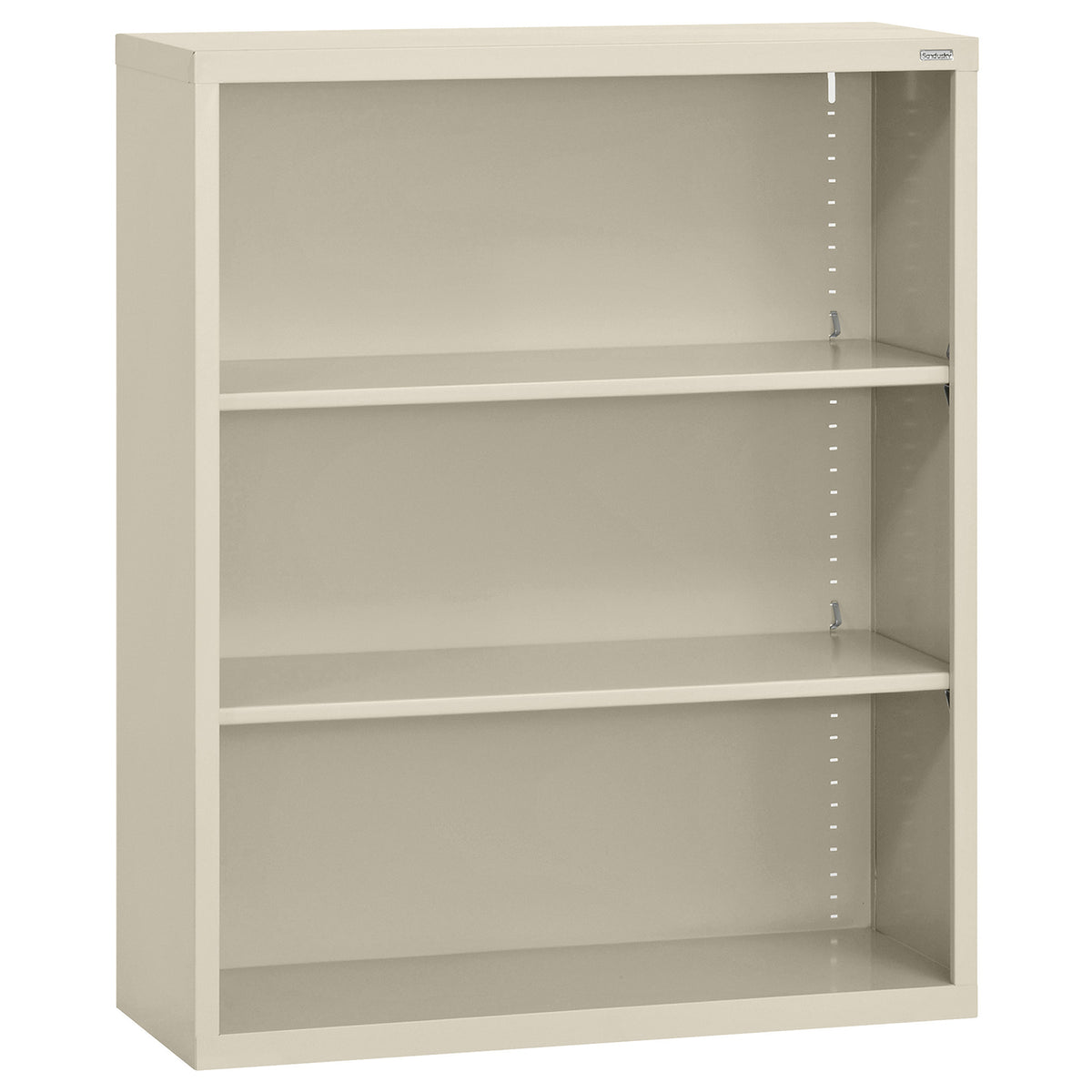 Elite Series Welded Steel 3-Shelf Bookcase, 2 Adjustable Shelves and Bottom Shelf, 36" W x 12" D x 36" H