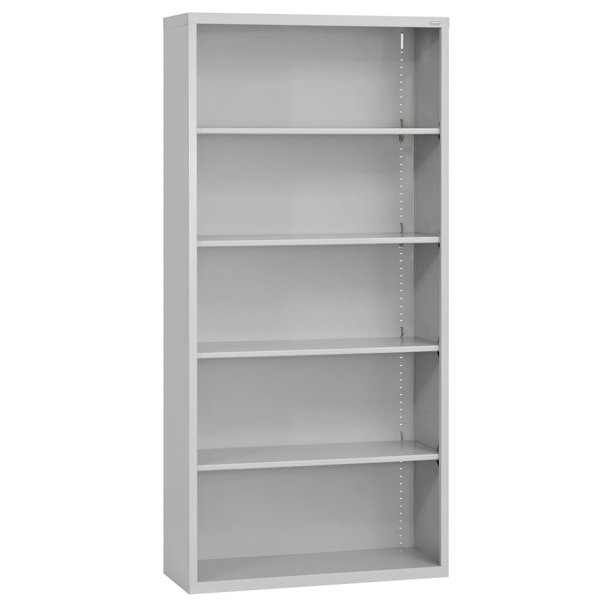 Elite Series Welded Steel 5 Shelf Bookcase, 4 Adjustable Shelves and Bottom Shelf, 36" W x 12" D x 72" H