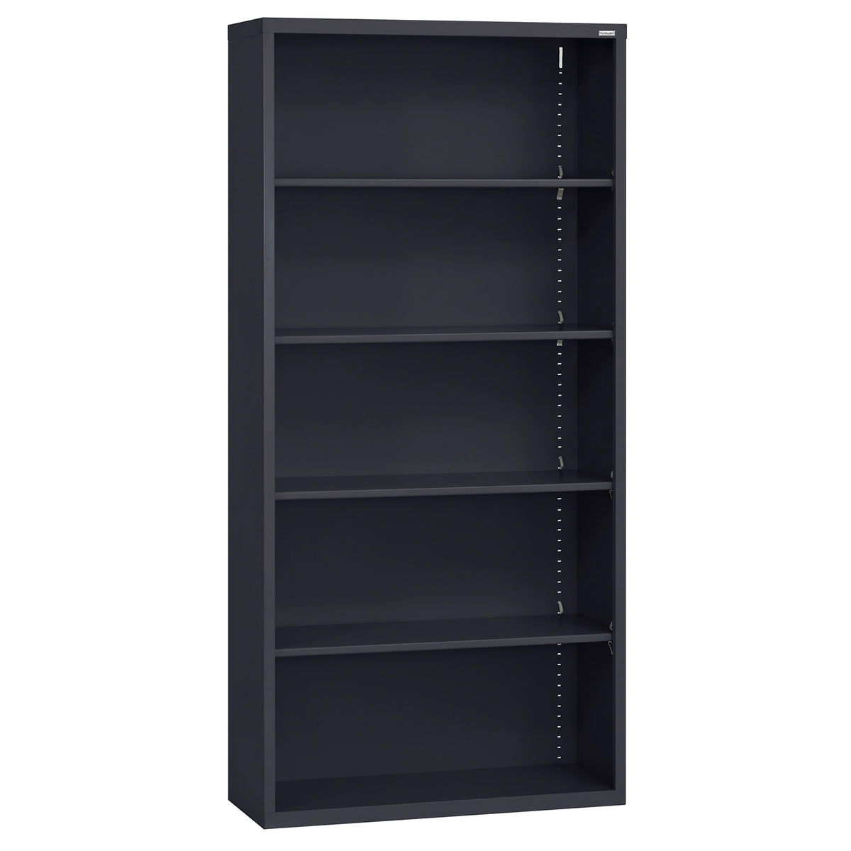 Elite Series Welded Steel 5 Shelf Bookcase, 4 Adjustable Shelves and Bottom Shelf, 36" W x 12" D x 72" H