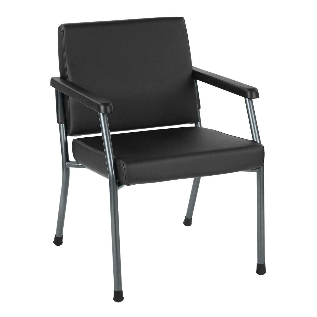Bariatric Big & Tall Guest Chair with Antimicrobial Vinyl Upholstery, 300 lb Weight Capacity
