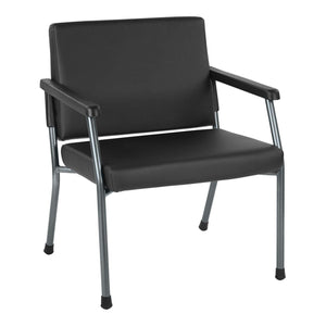 Bariatric Big & Tall Guest Chair with Antimicrobial Vinyl Upholstery, 400 lb Weight Capacity