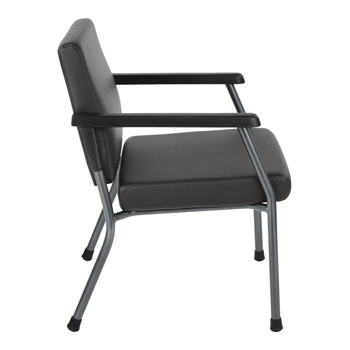 Bariatric Big & Tall Guest Chair with Antimicrobial Vinyl Upholstery, 400 lb Weight Capacity