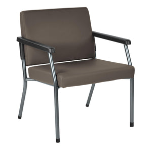 Bariatric Big & Tall Guest Chair with Antimicrobial Vinyl Upholstery, 400 lb Weight Capacity