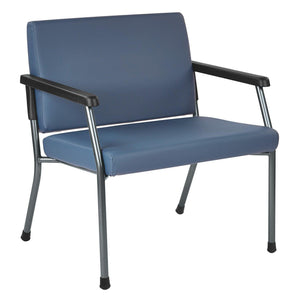 Bariatric Big & Tall Guest Chair with Antimicrobial Vinyl Upholstery, 500 lb Weight Capacity