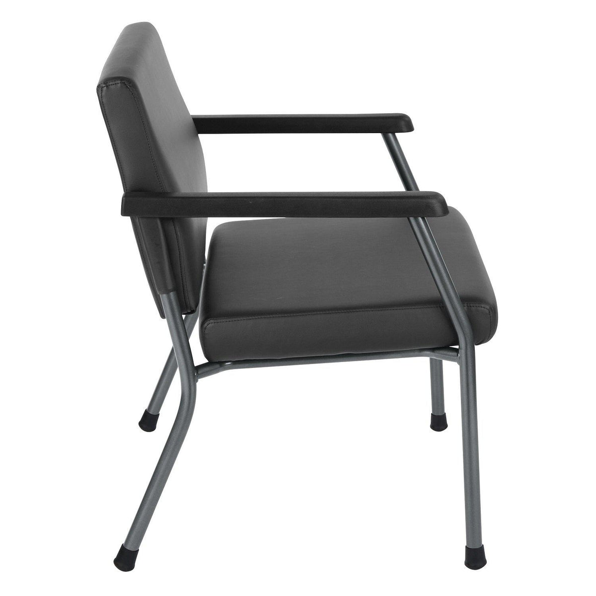 Bariatric Big & Tall Guest Chair with Antimicrobial Vinyl Upholstery, 500 lb Weight Capacity