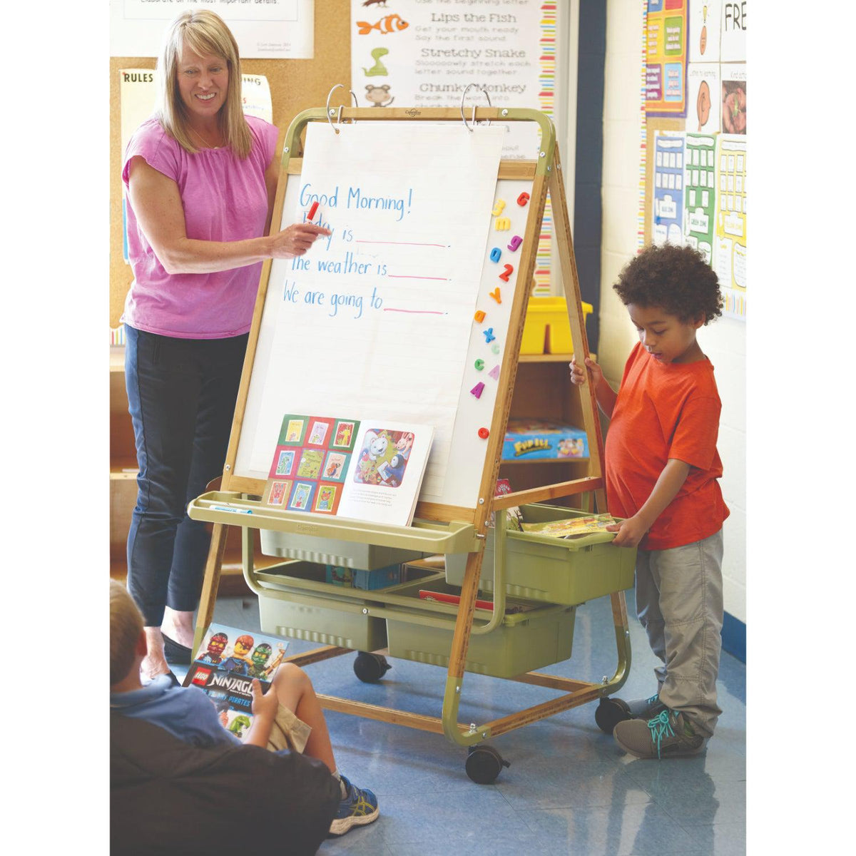 Single Sided Bamboo Teaching Easel