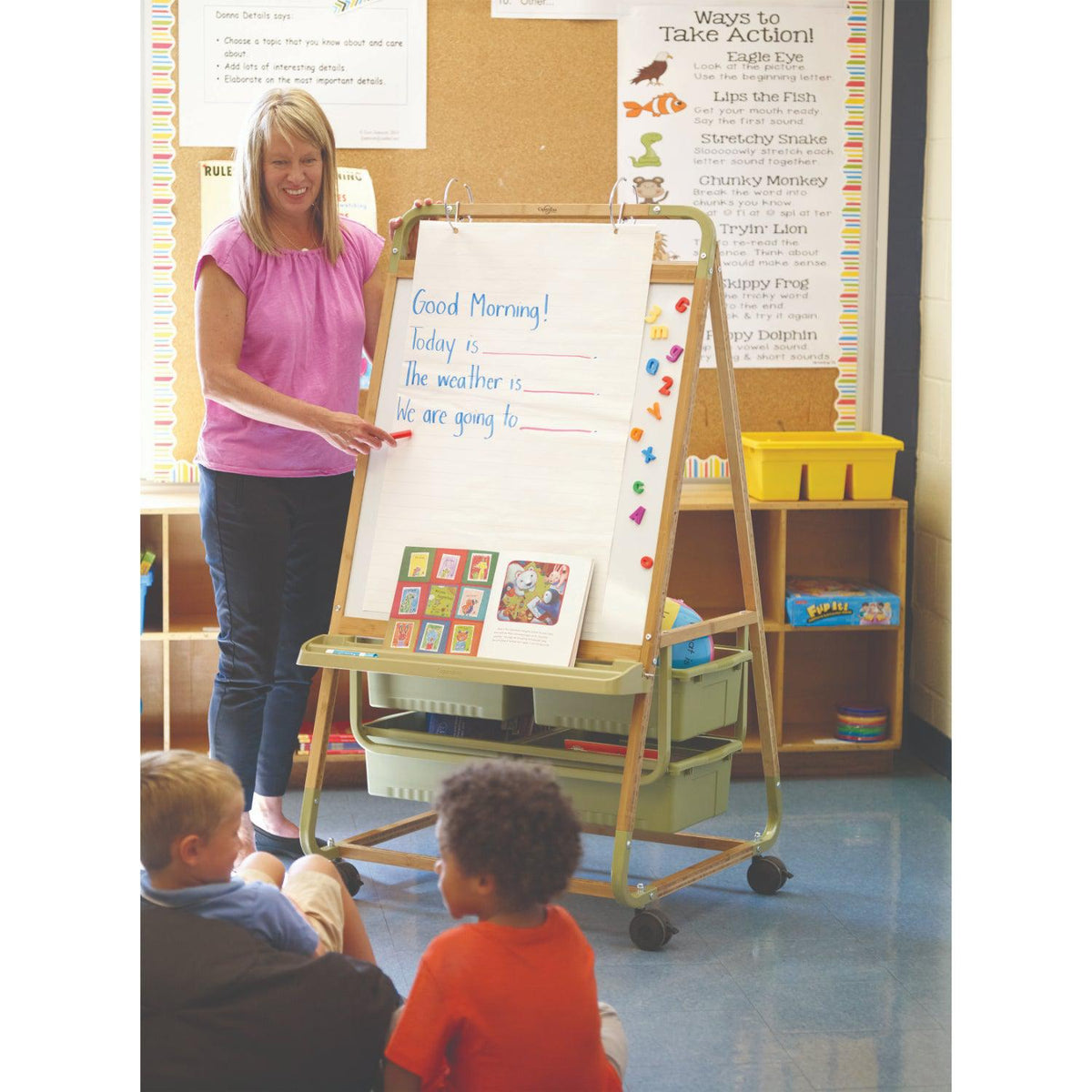 Single Sided Bamboo Teaching Easel