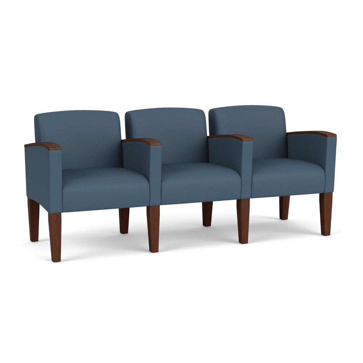 Belmont Collection Reception Seating, 3 Seats with Center Arms, Standard Vinyl Upholstery, FREE SHIPPING