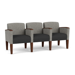 Belmont Collection Reception Seating, 3 Seats with Center Arms, Standard Fabric Upholstery, FREE SHIPPING