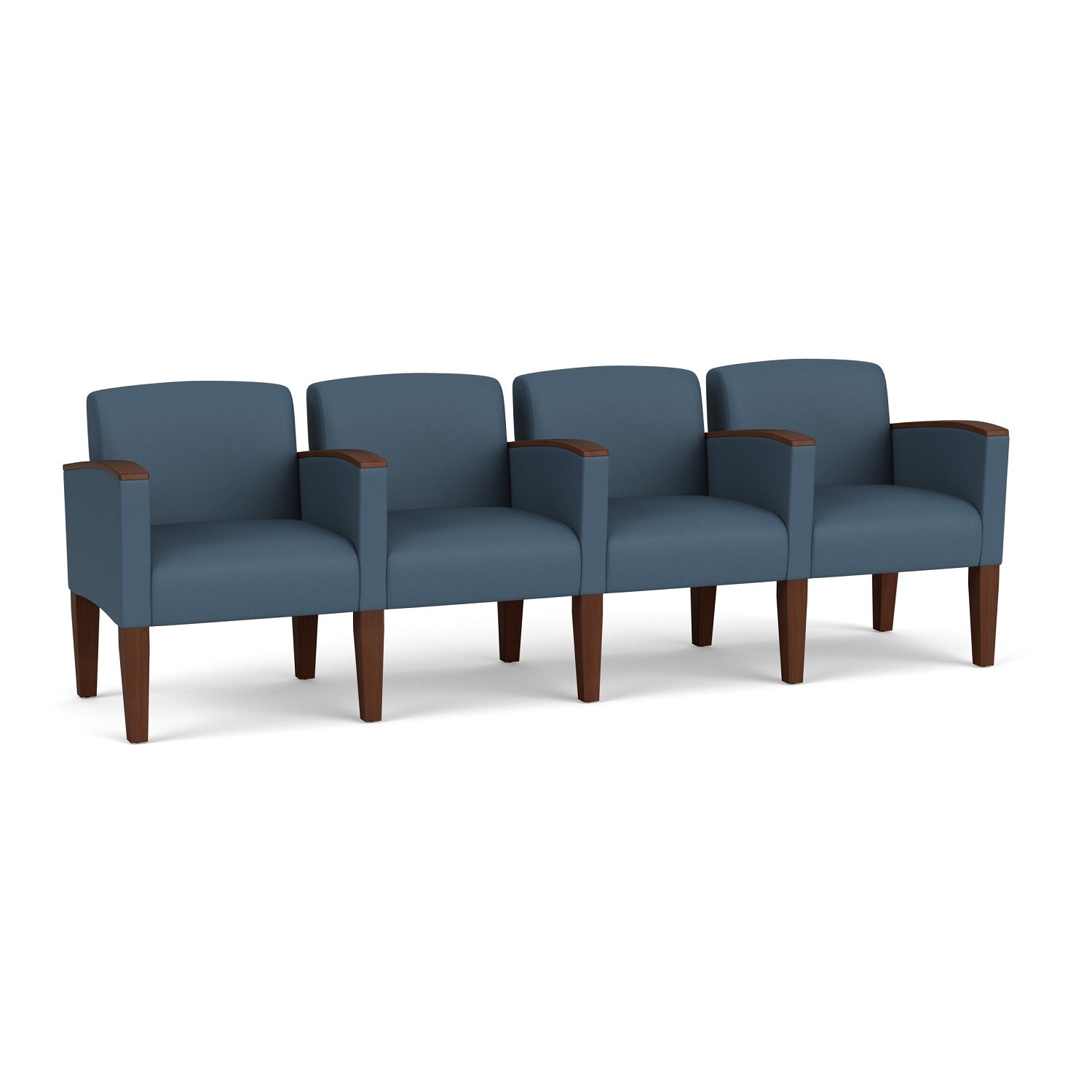 Belmont Collection Reception Seating, 4 Seats with Center Arms, Standard Vinyl Upholstery, FREE SHIPPING