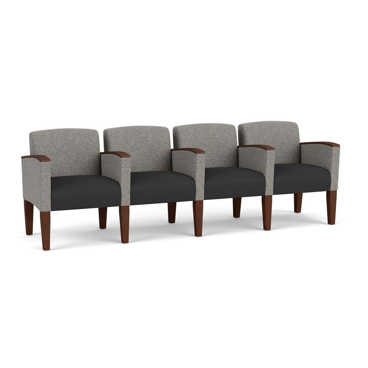 Belmont Collection Reception Seating, 4 Seats with Center Arms, Standard Fabric Upholstery, FREE SHIPPING