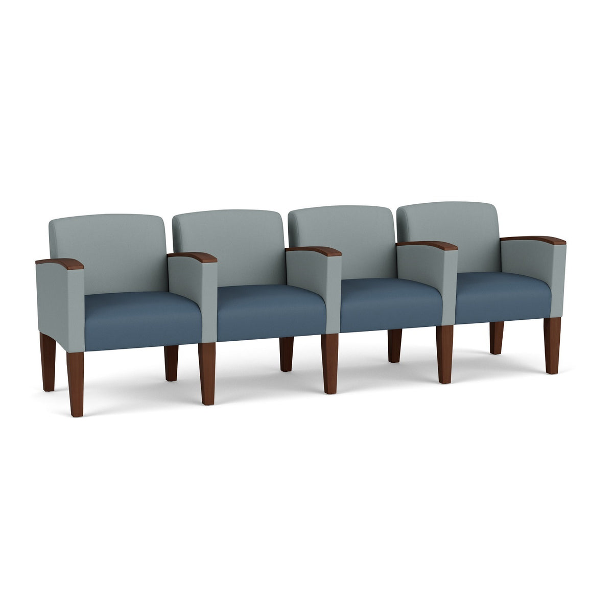 Belmont Collection Reception Seating, 4 Seats with Center Arms, Standard Vinyl Upholstery, FREE SHIPPING