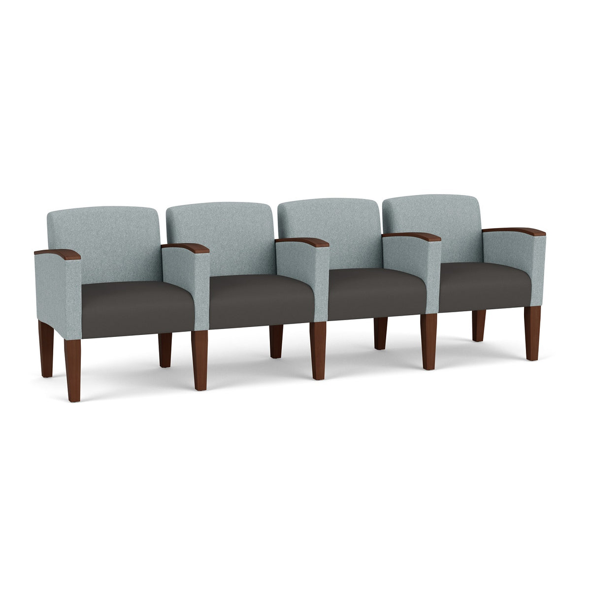 Belmont Collection Reception Seating, 4 Seats with Center Arms, Healthcare Vinyl Upholstery, FREE SHIPPING