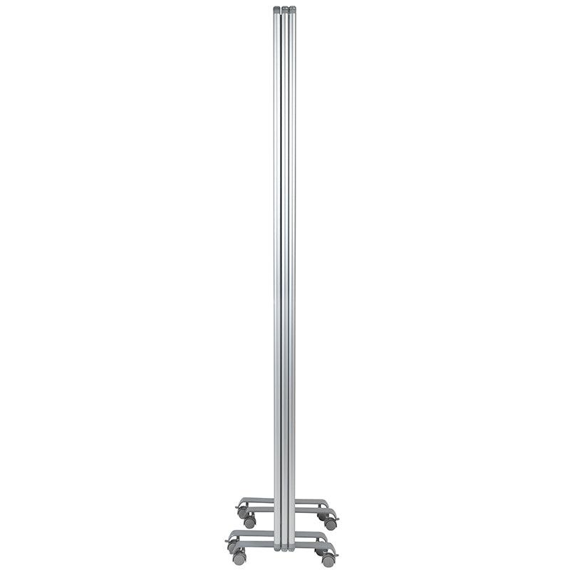 Transparent Acrylic 3-Section Folding Mobile Partition with Lockable Casters, 6' Long x 72" H