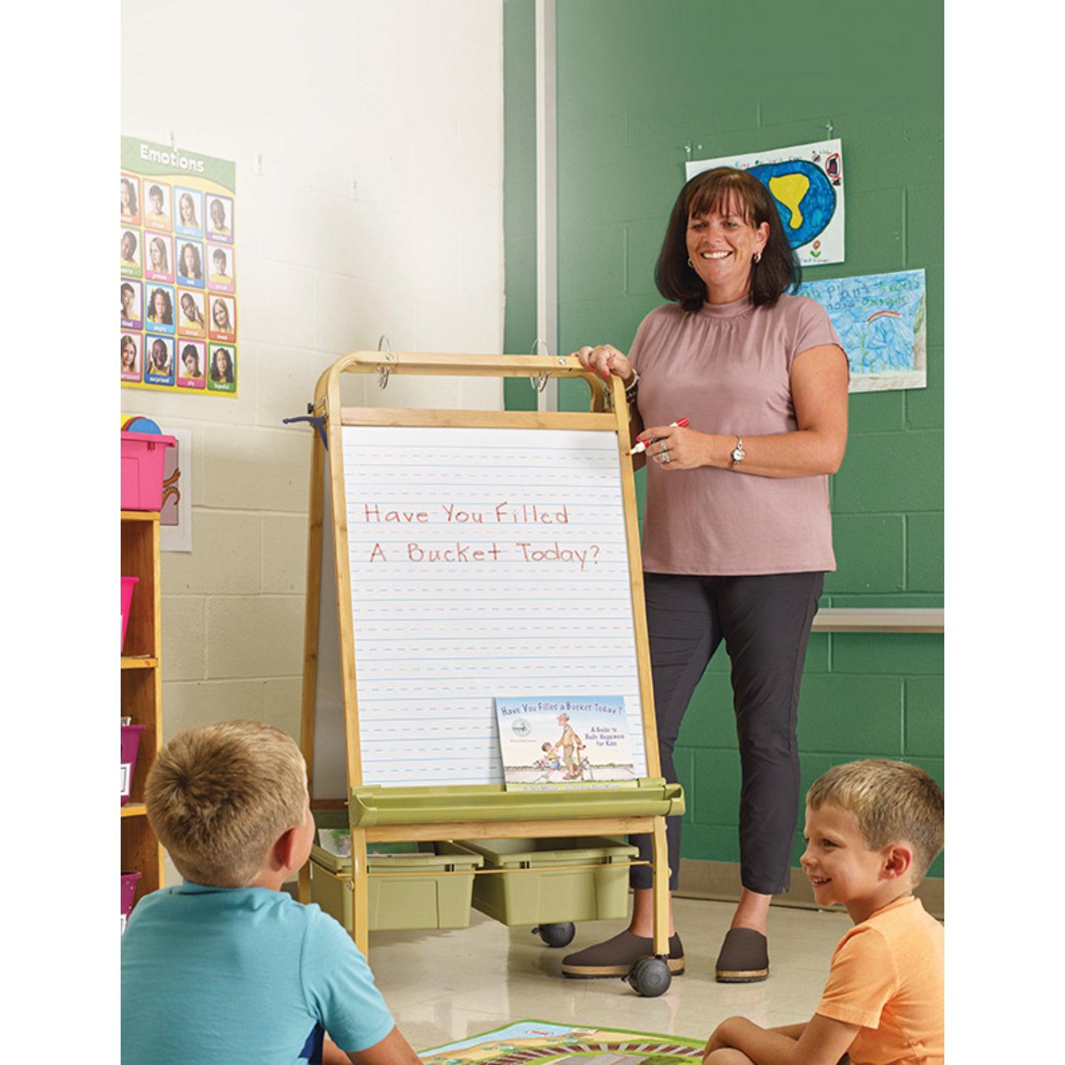 Learning Station Containers Bamboo Early Learning Station with Sage Tubs - NextGen Furniture, Inc.