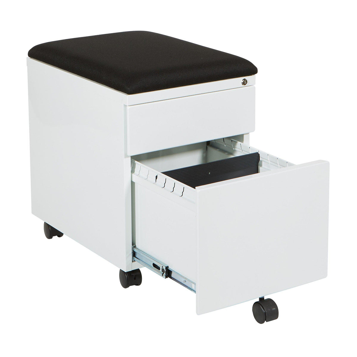 Mobile Box/File Pedestal with Padded Seat