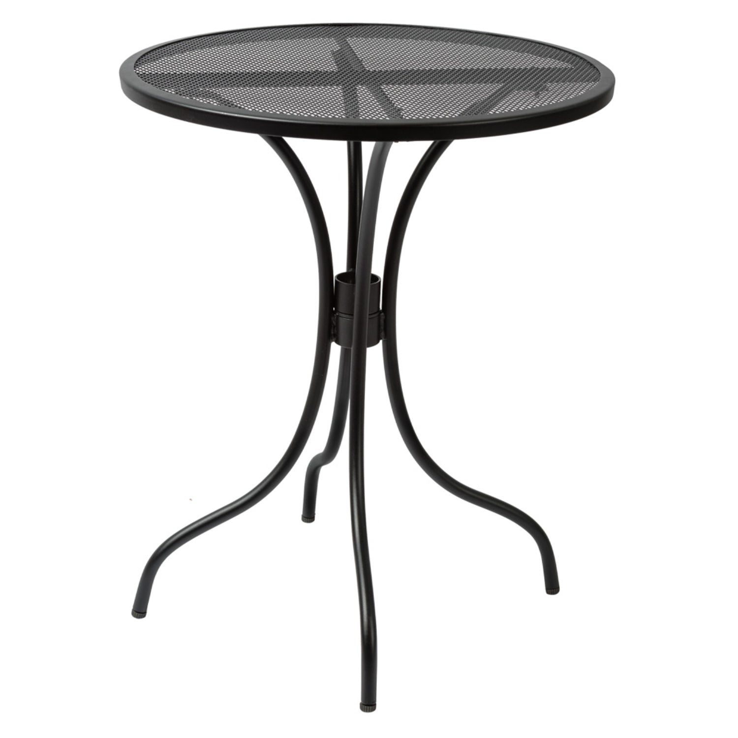 Barnegat Collection Outdoor/Indoor Black Steel 24" Round Dining Height Table