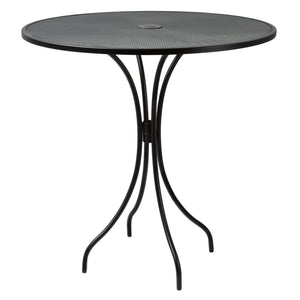 Barnegat Collection Outdoor/Indoor Black Steel 42" Round Bar Height Table with Umbrella Hole