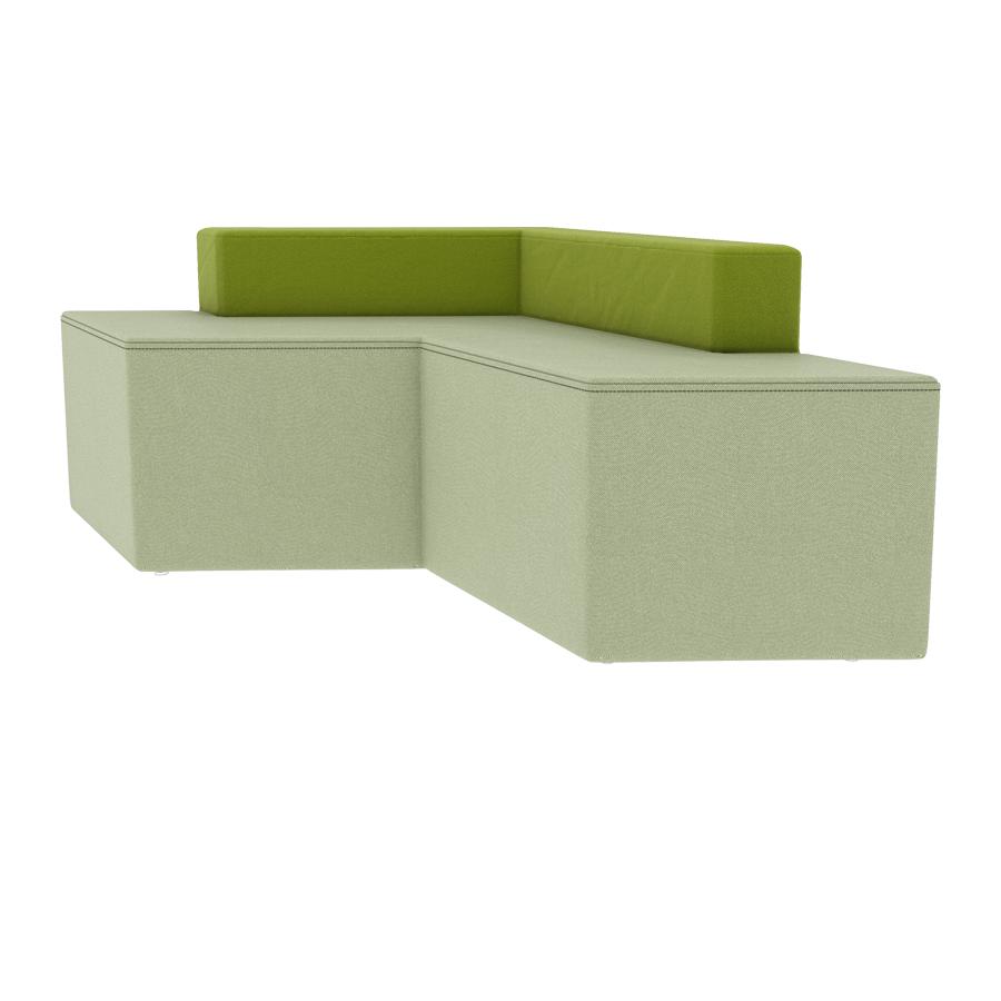 Fomcore Network Series Boomerang Sofa 2.0 with 100% ALL-FOAM CORE, Antibacterial Vinyl Upholstery, LIFETIME WARRANTY, FREE SHIPPING