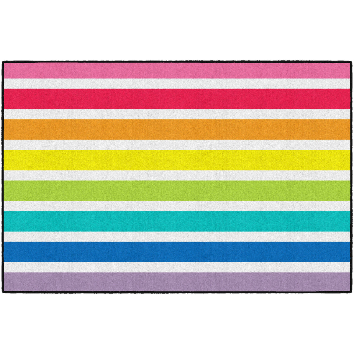 Schoolgirl Style Hello Sunshine Bright Striped Rainbow Rugs