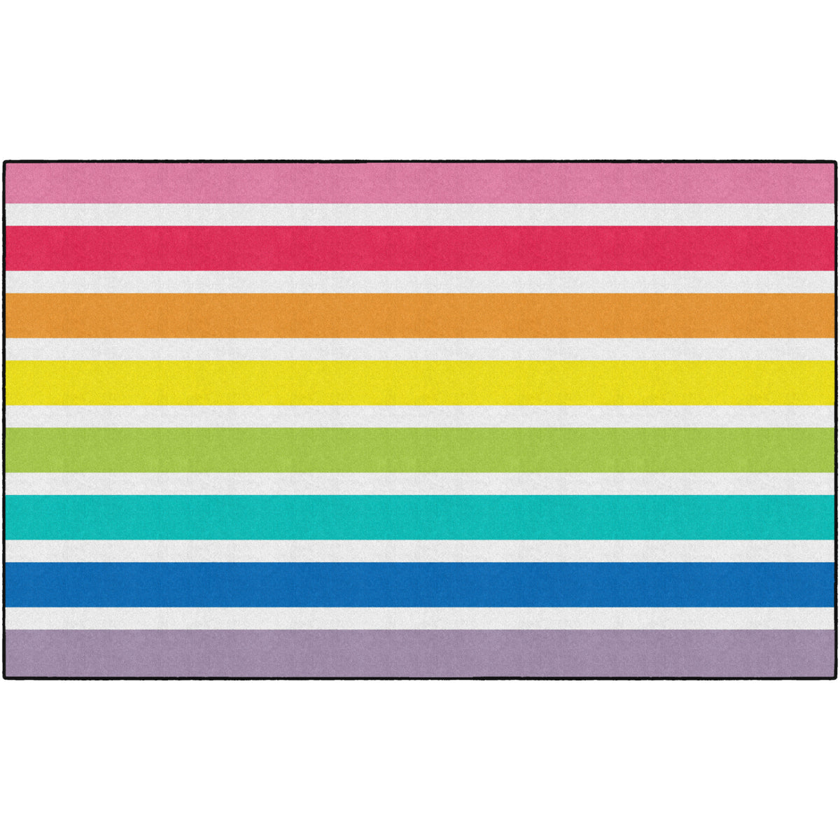 Schoolgirl Style Hello Sunshine Bright Striped Rainbow Rugs