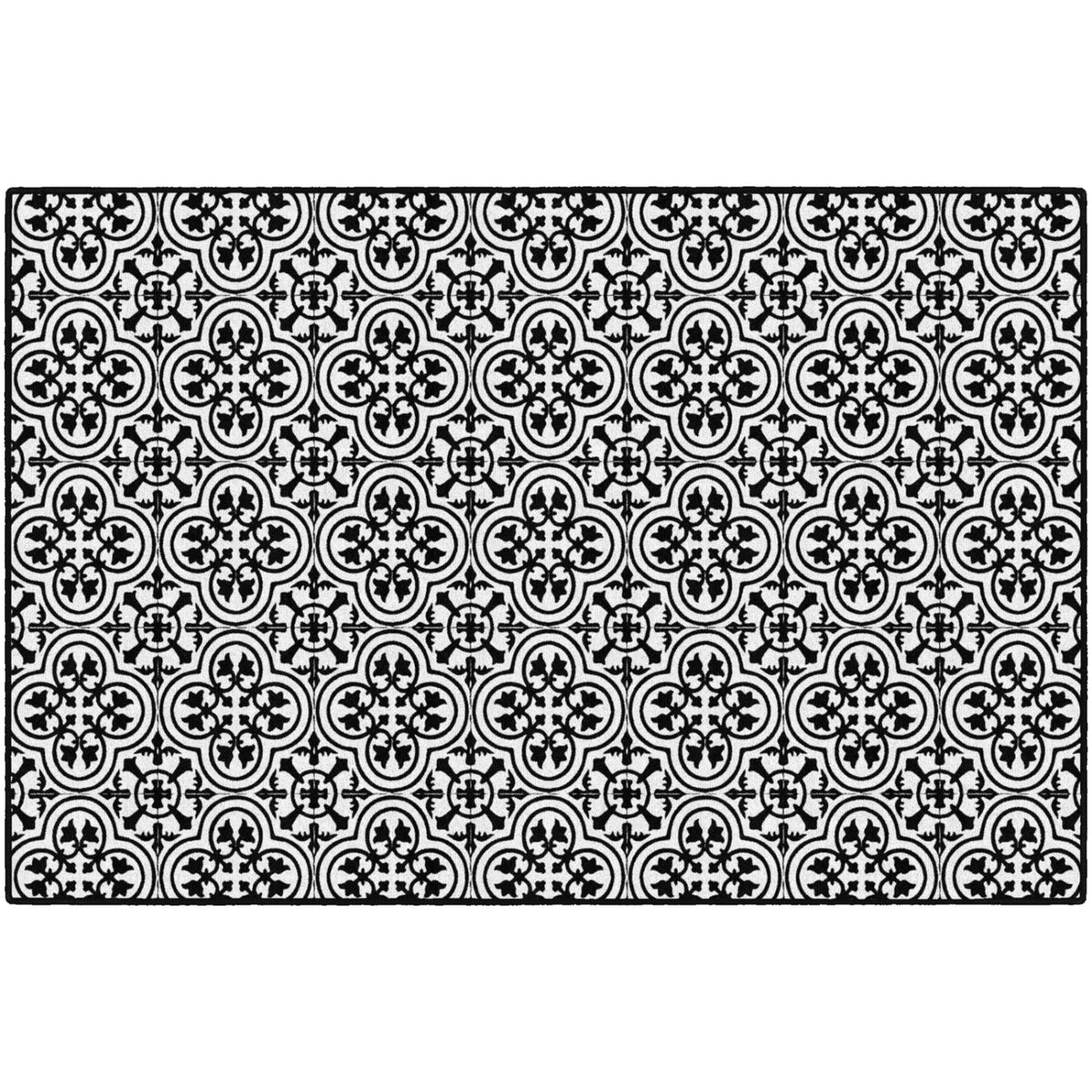 Schoolgirl Style Simply Stylish Black & White Tile Rugs