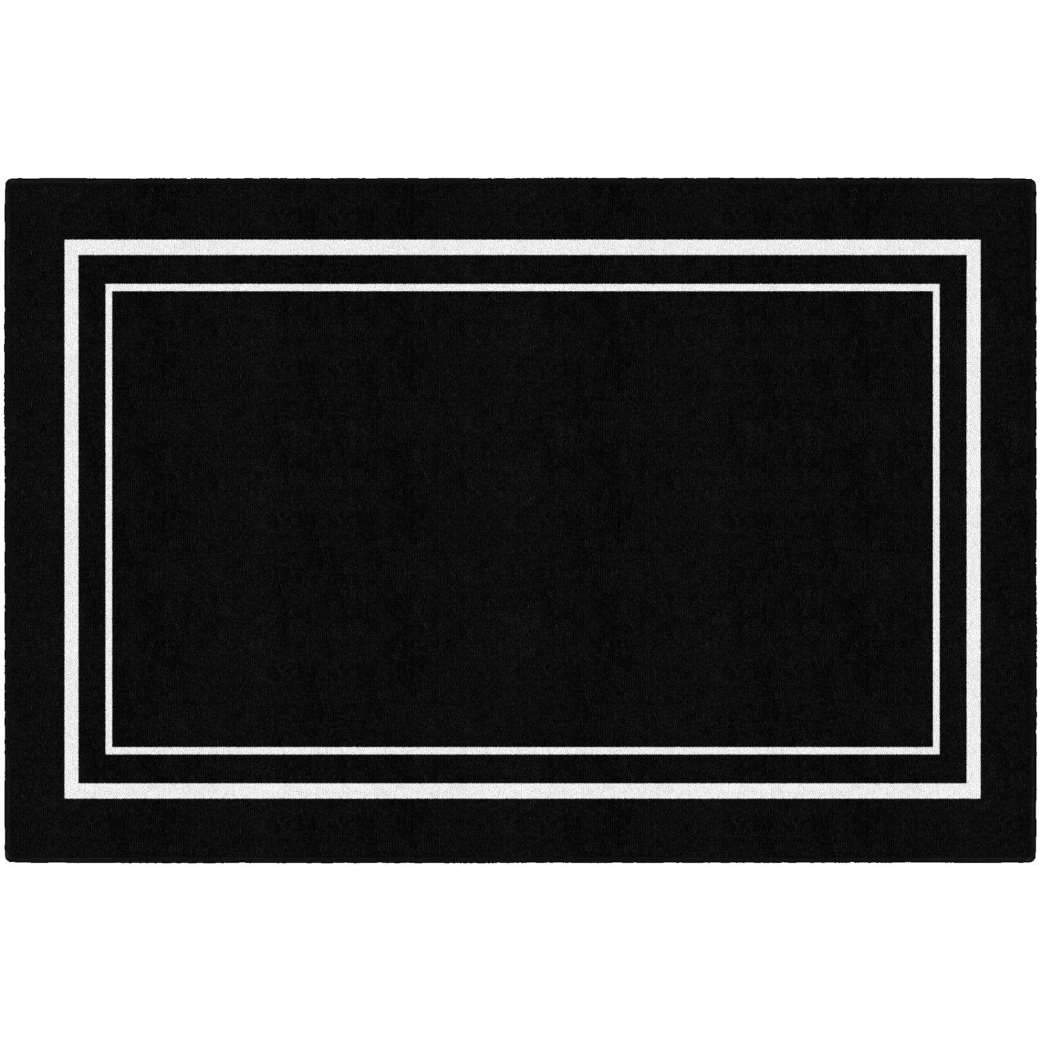 Schoolgirl Style Simply Stylish Black & White Border Rugs