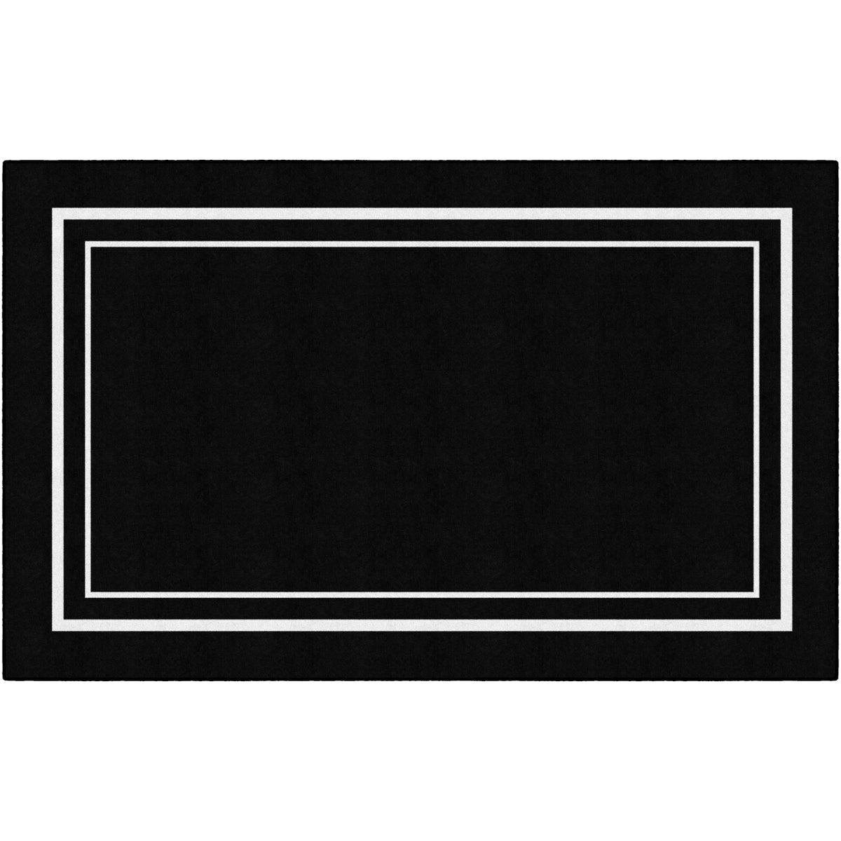 Schoolgirl Style Simply Stylish Black & White Border Rugs
