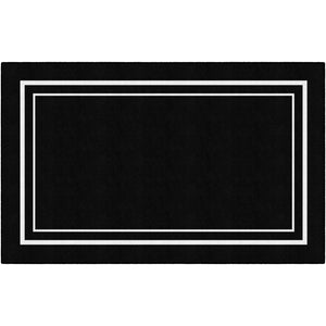 Schoolgirl Style Simply Stylish Black & White Border Rugs