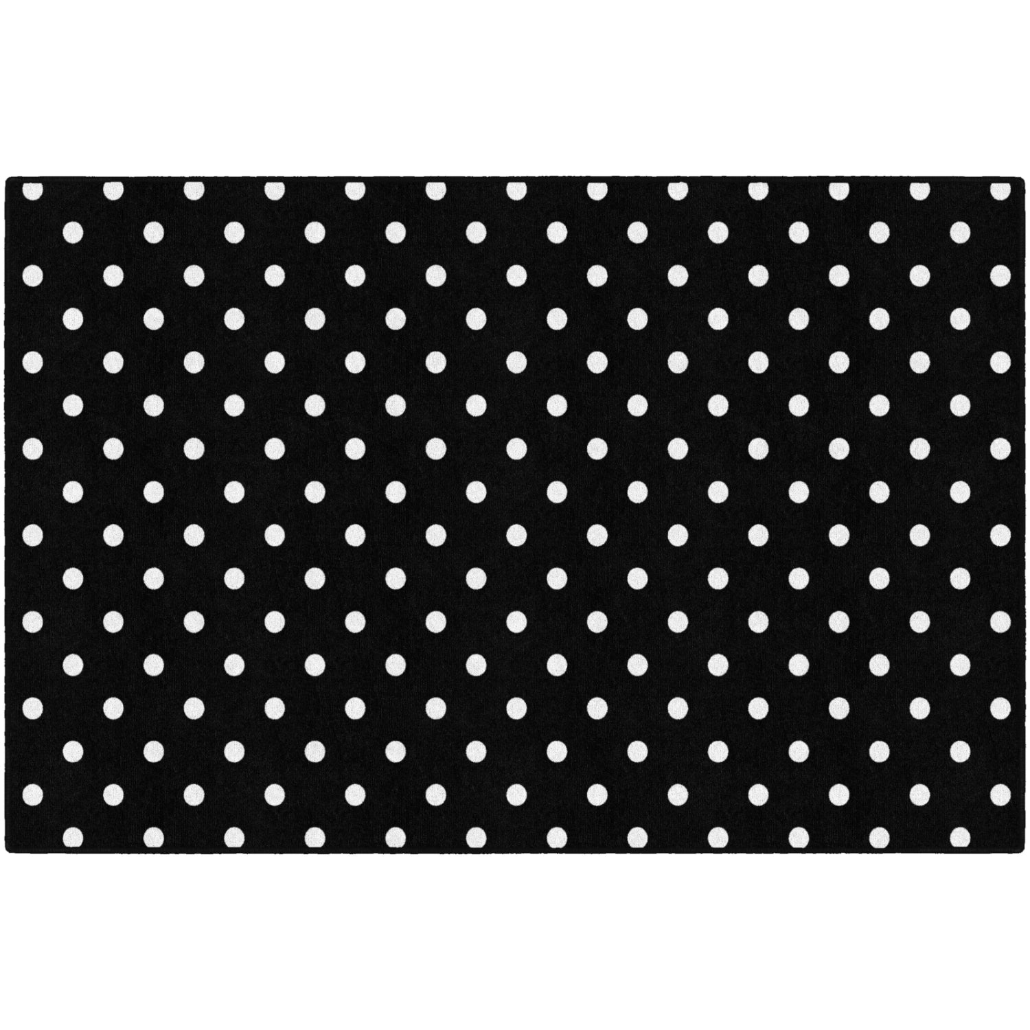 Schoolgirl Style Black, White & Stylish Brights Small Black & White Polka Dots Rugs