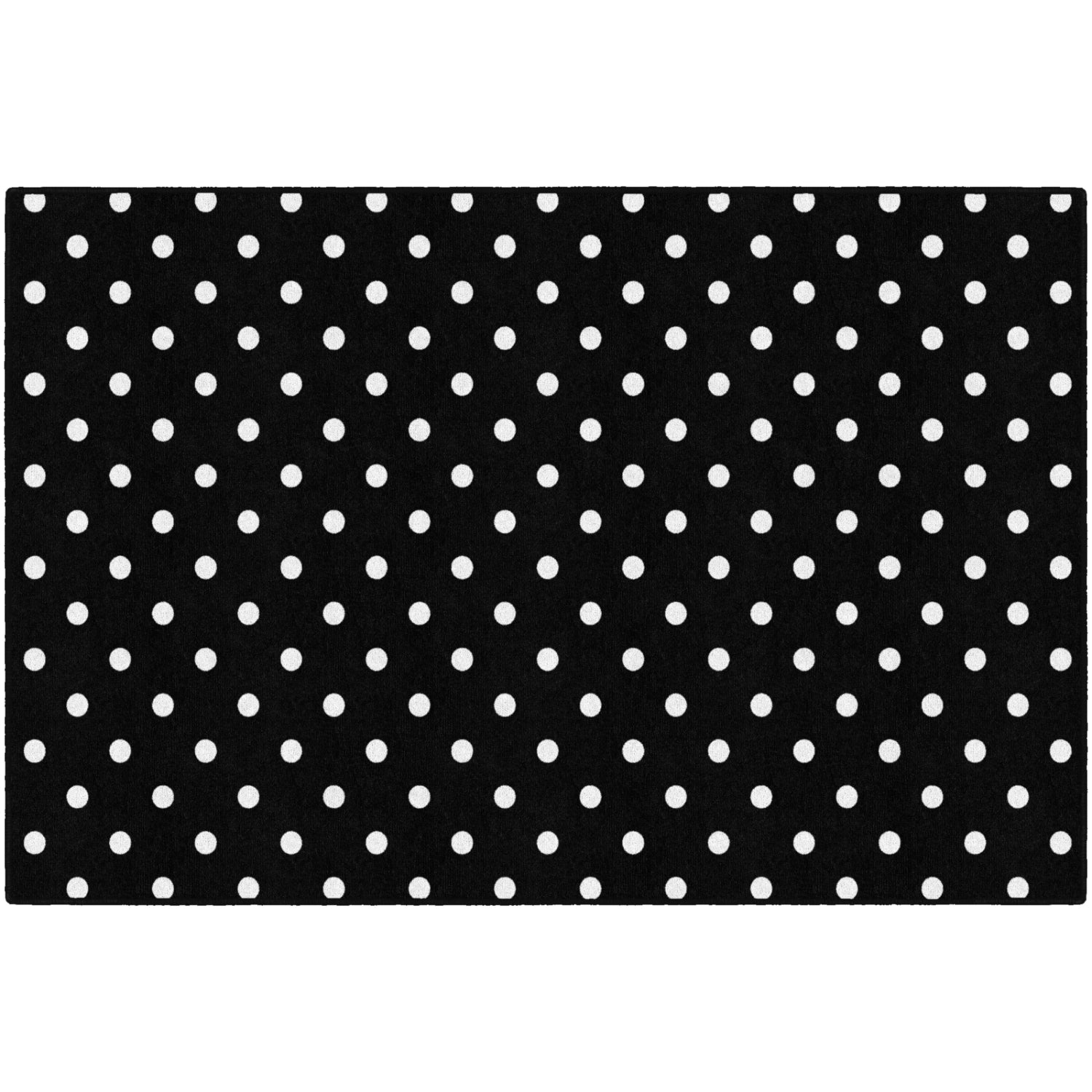 Schoolgirl Style Black, White & Stylish Brights Small Black & White Polka Dots Rugs