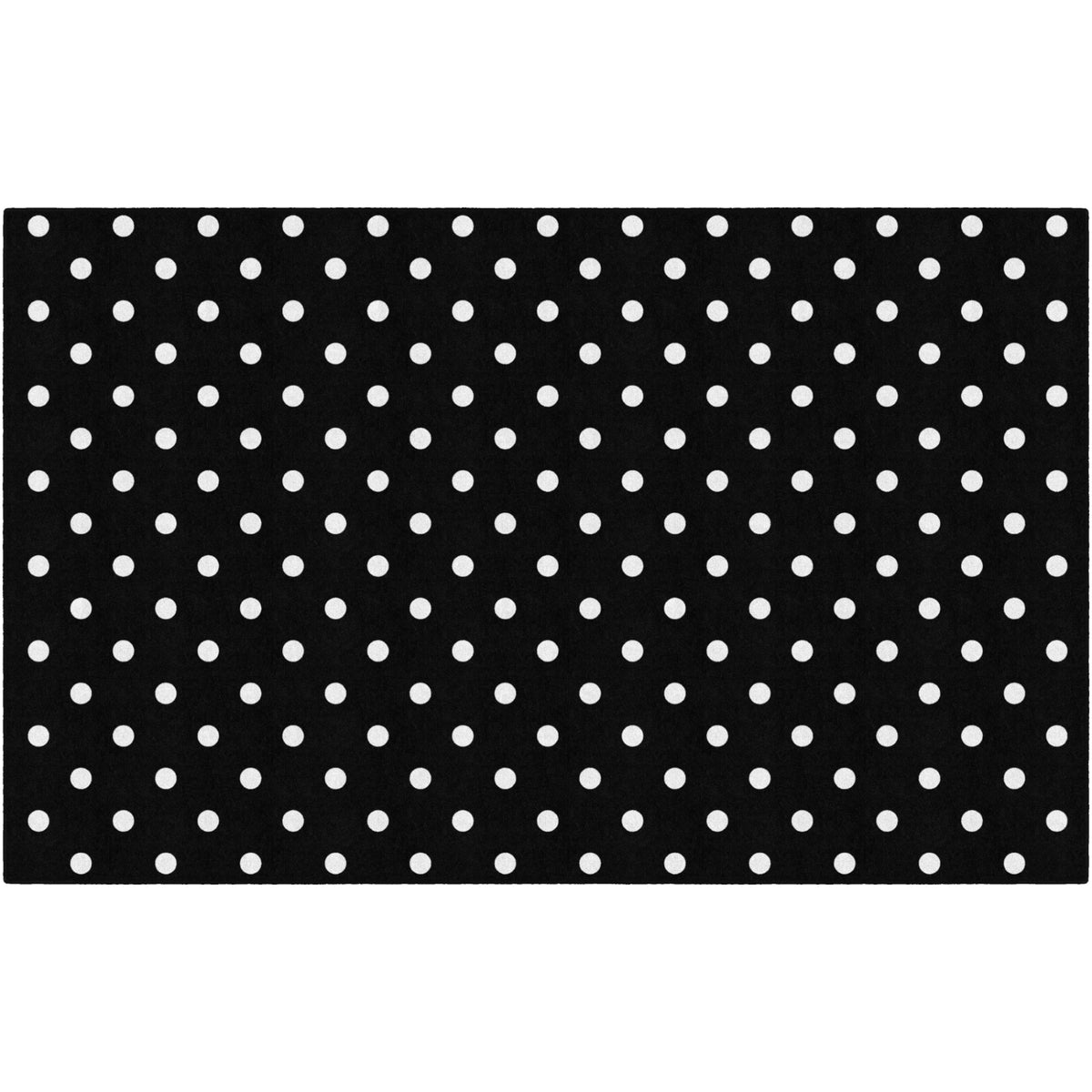 Schoolgirl Style Black, White & Stylish Brights Small Black & White Polka Dots Rugs