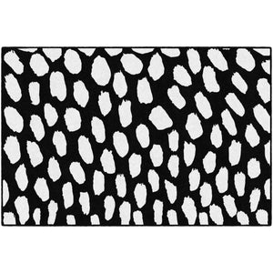 Schoolgirl Style White On Black Safari Dot Rugs